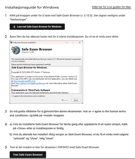 Grafisk fremstilling av hvordan laste ned og installer rett versjon av sikker nettleser - Klikk for stort bilde